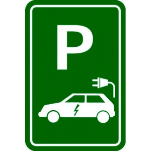 Indicator Electric Vehicle Parking, Sticker autocolant