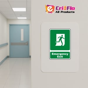 Indicator Emergency exit sign, Sticker autocolant - Img 4