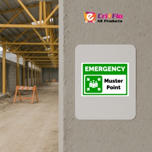 Indicator Emergency muster point, Sticker autocolant - Img 5