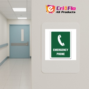 Indicator EMERGENCY PHONE SIGN, Sticker autocolant - Img 4