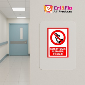Indicator Este interzis alergatul pe scari, Sticker autocolant - Img 4