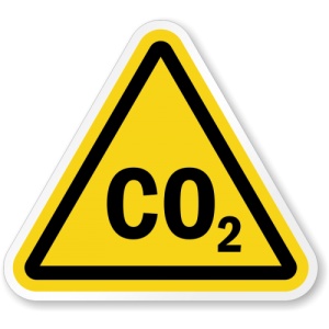 Indicator Eticheta cu simbol CO2, Sticker autocolant