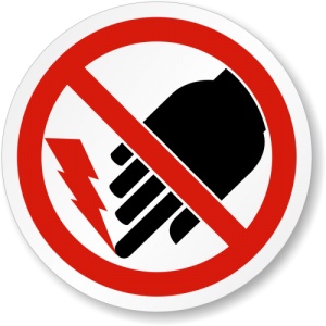 Indicator Eticheta cu simbolul de pericol electric, Sticker autocolant