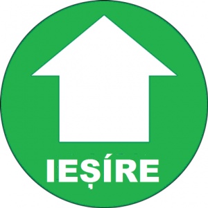 Indicator Eticheta iesire pentru podea in cerc), Sticker autocolant