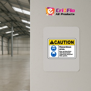 Indicator Eye Protection and Hard Hats Sign, Sticker autocolant - Img 3