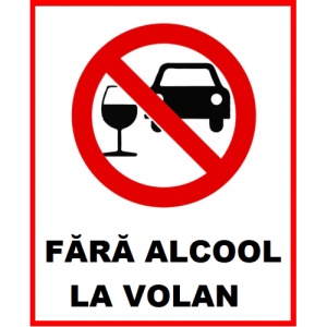 Indicator Fara alcool la volan, Sticker autocolant