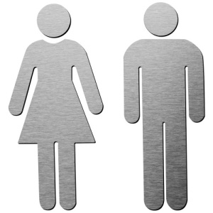 Indicator figurine decorative pentru semne de baie pentru barbati si femei, Sticker autocolant