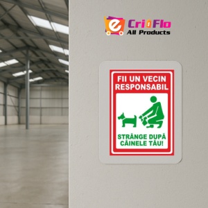 Indicator Fii un vecin responsabil strange dupa cainele tau, Sticker autocolant - Img 4