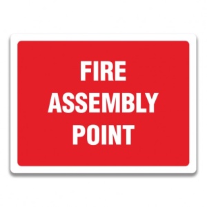 Indicator FIRE ASSEMBLY POINT SIGN, Sticker autocolant