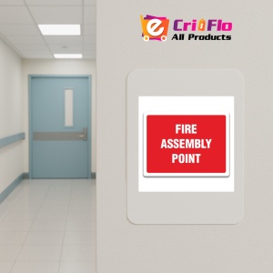 Indicator FIRE ASSEMBLY POINT SIGN, Sticker autocolant - Img 4