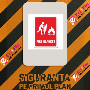 Indicator FIRE BLANKET SIGN, Sticker autocolant - Img 2