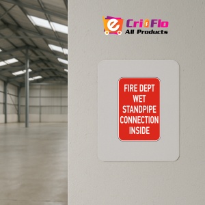 Indicator Fire Dept Wet Standpipe Connection Sign, Sticker autocolant - Img 3