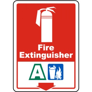 Indicator Fire Extinguisher A Sign, Sticker autocolant