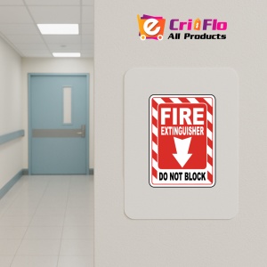 Indicator Fire extinguisher do not block sign, Sticker autocolant - Img 4