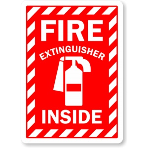 Indicator Fire extinguisher inside sign, Sticker autocolant