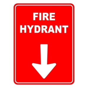 Indicator Fire Hydrant Fire Safety, Sticker autocolant
