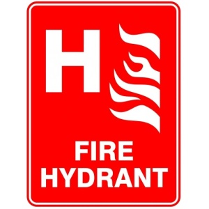 Indicator Fire hydrant sign, Sticker autocolant