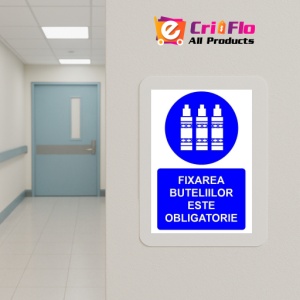 Indicator Fixarea buteliilor este obligatorie indicator de obligativitate, Sticker autocolant - Img 5