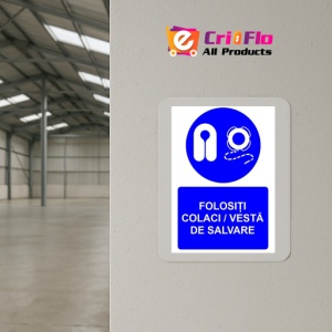 Indicator Folositi colaci vesta de salvare indicator de obligativitate, Sticker autocolant - Img 4