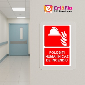 Indicator Folositi numai in caz de incendiu indicator PSI autoadeziv sticker autocolantSticker autocolant - Img 5