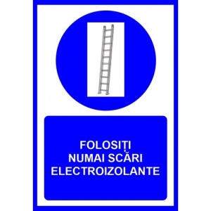 Indicator Folositi numai scari electroizolante, Sticker autocolant