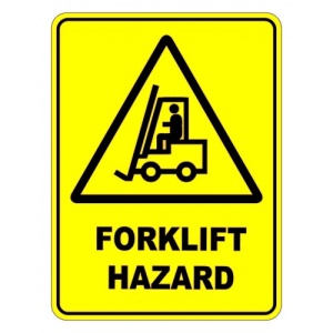 Indicator Forklift Hazard sign, Sticker autocolant