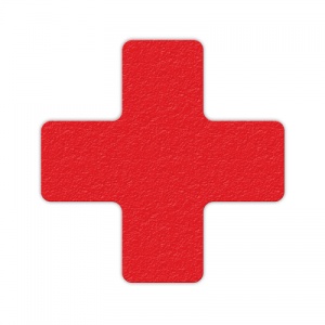 Indicator Forma + rosu pentru pardoseala din depozite si hale, Sticker autocolant