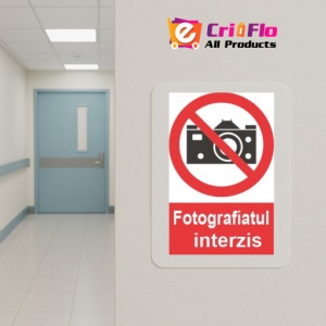Indicator fotografiatul interzis indicatoare protectia muncii, Sticker autocolant - Img 5