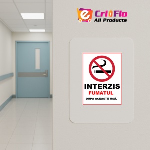 Indicator Fumatul interzis dupa aceasta usa, Sticker autocolant - Img 4