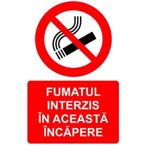 Indicator Fumatul interzis in aceasta incapare indicator de interzicere, Sticker autocolant