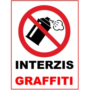 Indicator Graffiti interzis, Sticker autocolant
