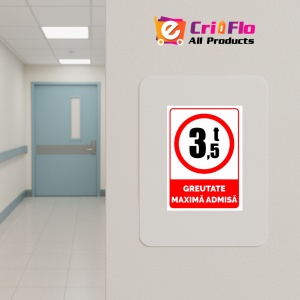 Indicator Greutate maxima admisa 3,5 tone, Sticker autocolant - Img 4