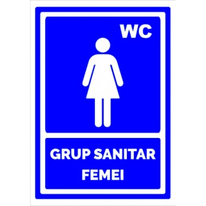 Indicator Grup sanitar pentru femei, Sticker autocolant
