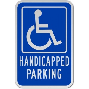Indicator Handicapped Parking Sign, Sticker autocolant
