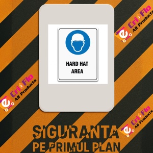 Indicator HARD HAT SIGNAGE HARD HAT AREA, Sticker autocolant - Img 2