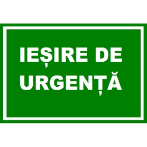 Indicator Iesire de urgenta, Sticker autocolant