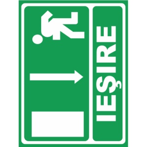 Indicator Iesire inapoi, Sticker autocolant