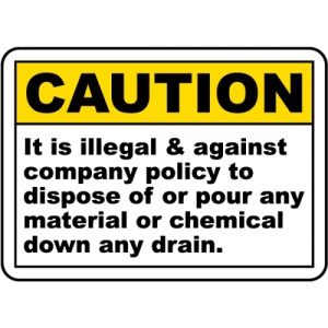 Indicator Illegal To Dispose of Chemical Sign, Sticker autocolant