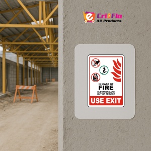 Indicator In Case of Fire Elevators Out of Service Sign, Sticker autocolant - Img 5