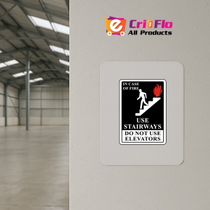 Indicator In Case of Fire Use Staircase Sign, Sticker autocolant - Img 3