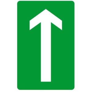 Indicator Indicator evacuare sageata sus, Sticker autocolant