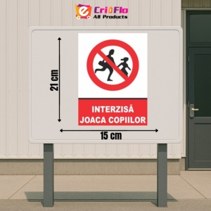 Indicator Indicator interzisa joaca copiiilor, Sticker autocolant - Img 2