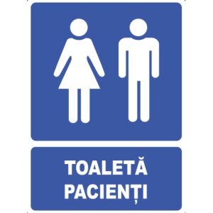 Indicator Indicator toaleta pacienti, Sticker autocolant