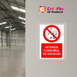 Indicator Interzis consumul de droguri indicator de interzicere, Sticker autocolant - Img 4