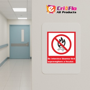 Indicator Interzis foc deschis, Sticker autocolant - Img 4