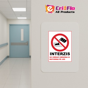 Indicator Interzis sa varsati benzina si motorina pe jos, Sticker autocolant - Img 4