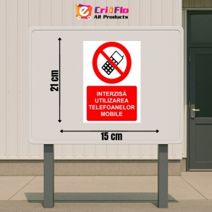 Indicator Interzisa utilizarea telefoanelor mobile indicator de interzicere, Sticker autocolant - Img 2