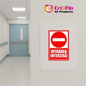 Indicator Intrarea interzisa, Sticker autocolant - Img 4