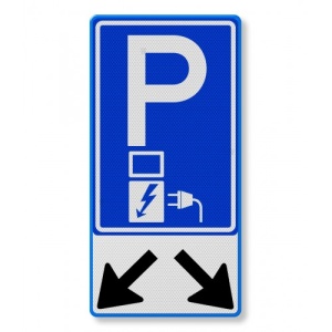 Indicator Masina electrica + sageti, Sticker autocolant