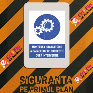 Indicator Montarea obligatorie a capacelor de protectie dupa interventie, Sticker autocolant - Img 3